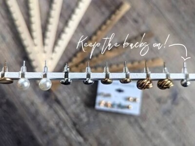 11" Custom Sized Wooden Earring Slats, Hand Made Earring Holder Slats, Custom Hand Cut Wood Bars, DIY Jewelry Organizer, Wood Earring Rows - image4